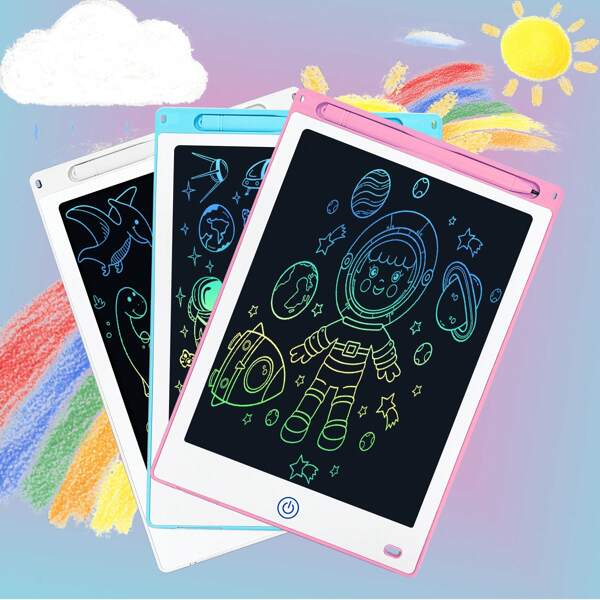 Tableta LCD de 4,5/6,5/8,5/10/12/16 pulgadas, pizarra inspiradora interactiva, creativa y educativa, tablero mágico de dibujo a color, pizarra para garabatos de niños, tablero decorativo para Navidad, función de bloqueo y cambio, tablero contador, apto para niños mayores de 3 años para dibujar y escribir, regalo para niños de 3 a 8 años en Navidad/Halloween/vuelta al colegio/cumpleaños, juguete esencial para viajes de niños, 8 estilos en varios colores para elegir