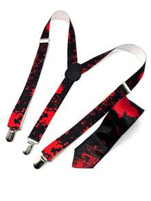 1 Bộ dây đeo và cà vạt chủ đề máu tiệc Halloween dành cho nam, Bộ dây đeo và cà vạt in hình máu bắn tung tóe Phụ kiện Halloween, Trang phục Halloween Phụ kiện mùa thu đông Trang phục Halloween, Phù hợp cho thanh thiếu niên, Thanh niên, Nam giới, Thường ngày, Ngoài trời, Thể thao, Kỳ nghỉ, Quà tặng tốt nghiệp, Sinh nhật, Trang phục hàng ngày - Nhiều màu - Xem 3