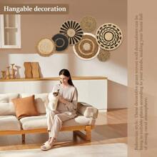 7 Pack Boho Wall Basket Decor Set Hanging Woven Wall Basket Decor Seagrass Rattan Wicker Boho Wall Decor Round Farmhouse Wall Hanging Baskets Rustic Flat Wall Art For Living Room Bedroom KitchenB0DSFT8PQG[Am]14W208