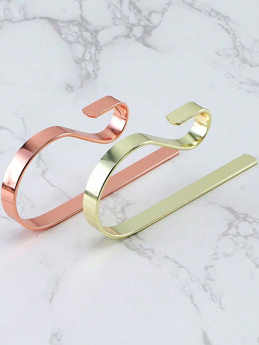 1pc Durable Metal S-Shaped Hook No Drill Wall Hanger Fireplace Hook Desk Edge Multi-Purpose Metal Hook For Home Organization And Space Saving, Ideal For Entryway, Living Room, Bedroom, Office, Kitchen, Mantel, And Workspace, Heavy Duty Mounting On Various Surfaces, Easy Quick-Grab Accessory Holder, Neat And Clutter-Display, Versatile Storage Solution For Coats, Bags, Hats, Keys, Tools, Towels, And Accessories - Multicolor - View 1