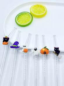 1-10 buc/set paie reutilizabile din sticlă cu elemente de Halloween: dovleci, pisici și pălării de vrăjitoare, ideale pentru băuturi înfricoșătoare și petreceri de Halloween, cum ar fi băuturi cu gheață, ceai de după-amiază, milkshake-uri, smoothie-uri, apă minerală carbogazoasă, ceai cu lapte, sucuri și alte băuturi reci. Petreceri pe plajă, picnicuri în aer liber, magazine de deserturi, snack baruri, articole pentru petreceri, reuniuni de familie, petreceri pentru copii, Crăciun, Halloween, Ziua Îndrăgostiților, fără plumb și festive, cadou perfect de sărbători.