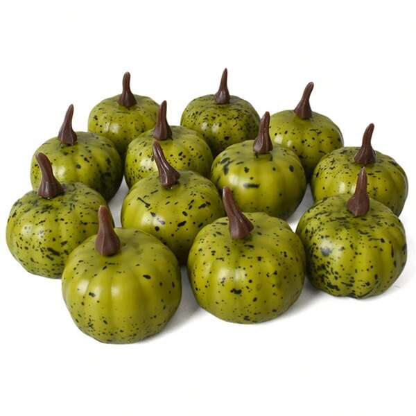 12Pcs Pumpkin Ornaments Creative Plastic Halloween Table Centerpieces For Home Party Decor