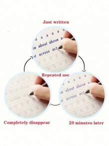 1Set 3D English Spelling Handwriting Exercise Books And American Character Books, Commonly Used English Alphabet Books, Complete Drip Manuals Of School Compositions, Student Stationery And School Supplies,Improve Thinking Ability,Improving Concentration - Multicolor - View 5