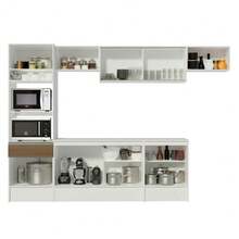 Complete Modular Integrated Kitchen Madesa Diamante 300cm 02 White And Brown Color - White and Brown - View 6
