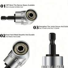 2025 新款 105° 角螺丝刀 1 件套六角轴工具适用于工艺品家具汽车维修 DIY 五金套件