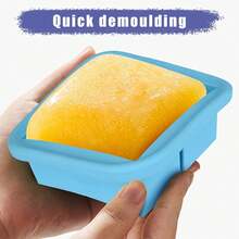 2 Cup Silicone Freezer Trays With Lid 2 Pack Silicone Freezer Molds Make 2 Perfect Soups, Broths, Stews, Sauces, Curries,9831737 - 珊瑚粉 - 查看 7