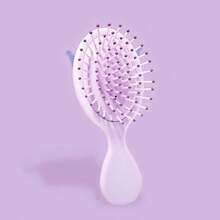 MINISO Sanrio Kuromi 3D Massage Airbag Comb, Cute Cartoon Shape, Scalp Massage & Hair Smoothing, Girlish Heart Makeup Comb, Daily And Travel Hairdressing Tool (1 PC) - Purple - View 2