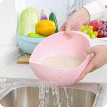 1 cái Dụng cụ vo gạo, rổ lọc, bát nhựa rửa gạo, rổ đựng rau củ quả, phụ kiện nhà bếp, quà tặng dụng cụ nhà bếp không thể thiếu cho đầu bếp tại gia, lưu trữ tiết kiệm không gian cho dụng cụ sắp xếp nhà bếp, ý tưởng quà tặng nhà bếp Giáng sinh - Một cỡ - Xem 11
