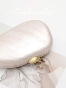 STEPHIECATHY 女士奢华设计时尚优雅晚装包新颖造型亚克力磁铁闭合硬壳手拿包长款斜挎单肩链钱包可装手机，非常适合晚宴、宴会、鸡尾酒会、婚礼、生日礼物、假期 - 彩色 - 查看 6