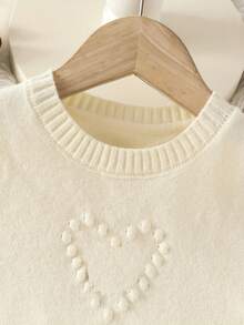 Young Girl' Pullover Sweater Vest Knit Cardigan, Casual Comfortable Sweet, Suitable For Party, Outing, Picnic, Shopping, School - White - View 3