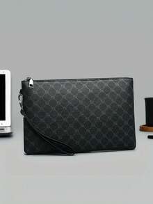 男士手提包，时尚信封包，男士手提包，男士手拿包，可容纳手机、平板电脑、车钥匙和其他杂物。内部设有银行卡和购物卡卡槽，简约时尚。 - 彩色 - 查看 6