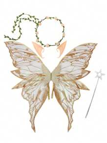 1 件/4 件大号金属蝴蝶翅膀，万圣节仙女翅膀派对服装道具，各种节日的理想选择