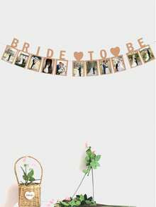 1 Set Bride To Be Photo Banner Bride Bunting For Wedding Decoration And Bridal Shower Party Supply - Multicolor - View 2