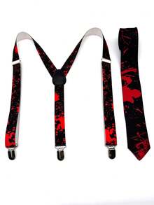 1 Bộ dây đeo và cà vạt chủ đề máu tiệc Halloween dành cho nam, Bộ dây đeo và cà vạt in hình máu bắn tung tóe Phụ kiện Halloween, Trang phục Halloween Phụ kiện mùa thu đông Trang phục Halloween, Phù hợp cho thanh thiếu niên, Thanh niên, Nam giới, Thường ngày, Ngoài trời, Thể thao, Kỳ nghỉ, Quà tặng tốt nghiệp, Sinh nhật, Trang phục hàng ngày - Nhiều màu - Xem 7
