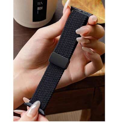 Braided Straps Compatible With Apple Watch Band 46mm 42mm 44mm 45mm 49mm 41 40 Mm Magnetic Bracelet Series 10 9 8 7 6 5 SE Ultra 2