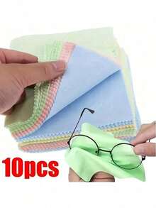 5/10/30/50pcs Thick Microfiber Cloth - Streak-Free & Lint-Free For Sunglasses, Glasses, Phones, Camera Lenses, Laptop Screens, Random Colors, Back To School Gear, Travel, Camping, Everyday Use