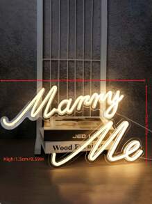 Colorful Decorative Neon Lights, Adjustable Brightness, LED Signs, Battery-Operated, Portable And Easy To Use. Available In Phrases Such As "Merry Christmas", "Love", "Happy Birthday", "Let's Party", "Marry Me", "Oh Baby", "Girl Or Boy", "Cheers To Love", Etc. Suitable For Home Decoration, Bar Decoration, Festival Party Decoration, Confession Decoration,