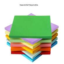 100 Bright Square Origami Sheets - Colorful Handmade Paper For Artistic Creation, Perfect For Paper Cranes And Decorative Design, With A Bright Multi-Color Option, Paper Art DIY Origami, Paper-Cutting, Handmade Colored Paper, Multiple Colors, Suitable For Handcrafting And Painting Cutting,For School Supplies,Back To School - Multicolor - View 12