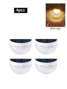 Solar Fence Lights, Deck Lights, Solar Wall Lights, Solar Fence Mounted Outdoor Lights, White LED Lights, Garden, Home, Patio, Yard, Garage, Camping, Halloween, Christmas Party Decor Lighting