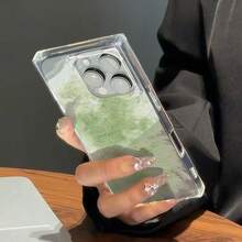 Gradient Green Unique  Design Phone Case TPU Soft Case For IPhone 16 Pro Max, 15/14 PLUS, 13/12 Pro Men Women Transparent Cute Cartoon Personality Creative