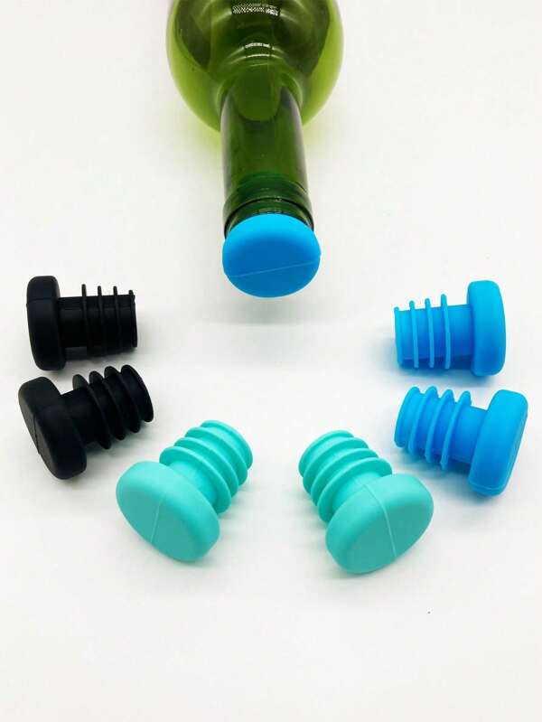1pc Silicone Wine Bottle Stopper, Red Wine Bottle Sealing Plug, Oil Bottle Cap