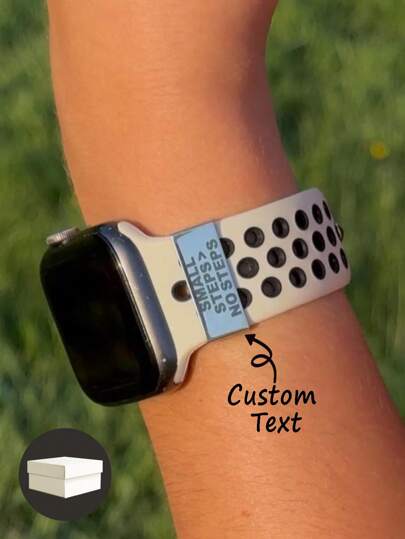 1pc Custom Watch Band Charm, Custom Watch Charm Accessories, Personalized Smart Watch Charm, Watch Strap Bar Charm Band Charm Accessories, Birthday Gift, Anniversary Gift, Valentine's Day Gift, Father's Day Gift, Mother's Day Gift, Gift For Him/Her, Christmas Accessories