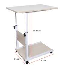 YUNRUX Mobile Side Table Sofa Table Height Adjustable Coffee Table Laptop Table+Wheels Side Table Bed Laptop Table Computer Table Height Adjustable