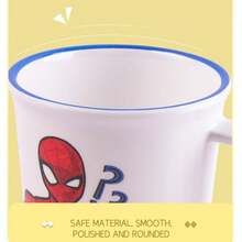 Marvel Mundwasser Becher Haushalt einfach kreativ Q Version Studenten Einzelgriff Becher, Badezimmer Zahnbürstenbecher mit Griff, Iron Man Becher