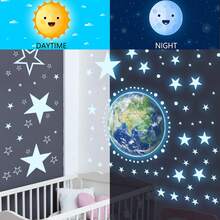 Planet Print Glow Sticker,Stickers,Wall Decal, Vinyl Decal For Home Decorations,Spring Decoration Items Refresh Your Home,Rama Decoration Stickers Gifts Birthday Graduation - Multicolor - View 11
