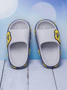 Pantofole da casa leggere e morbide con decorazione di escavatore, antiscivolo e comode, adatte per l'estate, per ragazzi