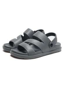 Men's Non-Slip Outdoor Sandals, EVA Flip Flops, Fashion Beach Shoes For Spring And Summer - Grey - View 3