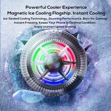 1PC Cell Phone Cooler, Magnetic Cellphone Radiator Cooler, USB Semiconductor RGB Cooling Device For Teens Adults Games Lover Long Play