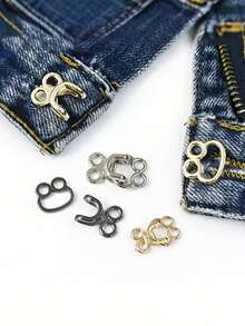 10pcs Of Metal Alloy Invisible Buckles, Hook Eye Buckles, Used For DIY Sewing, Invisible Closure Buckles For Pants, Skirts, Collars, Coats, Sewing Accessories, Sewing Supplies