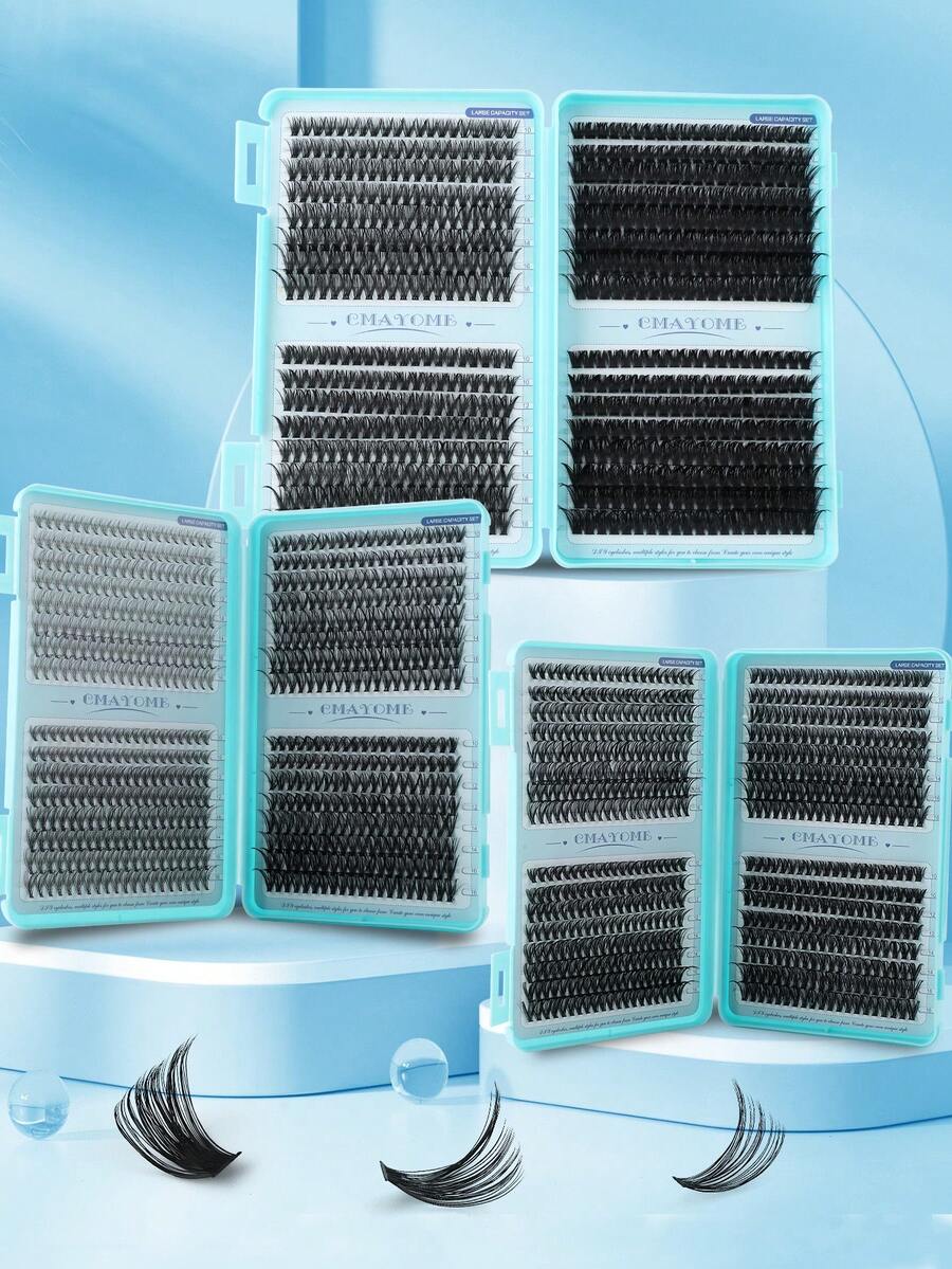 Bộ 640/800 kẹp uốn mi D-Curl cỡ lớn, sổ đựng mi cỡ lớn, bộ nối mi 10D+20D+30D+40D+50D+60D+80D/50D+60D+80D+100D trang điểm mắt tự nhiên, 10-16 sợi mi giả tổng hợp chống thấm nước, bộ mi 3D riêng lẻ, nhỏ gọn và có thể tái sử dụng, thích hợp cho các hoạt động hàng ngày, kỳ nghỉ, trang điểm hàng ngày, cosplay, trang điểm toàn diện và sử dụng hàng ngày, mi giả dạng chùm, mi riêng lẻ, mi giả.