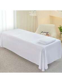 LXIANGN 1件装纯色床裙适用于美容院按摩床床单按摩床罩全罩带孔（120*230CM） - 彩色 - 查看 11