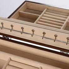 4 Schicht Schmuckkasten Holz Schmuckschatulle, 30x20x20.6cm Schmuckaufbewahrung Schmuck Vitrine Für Ringe, Ohrringe, Armbänder, Halsketten, Geschenk