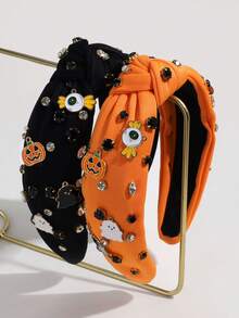 1 Băng đô Halloween hình nhện đính đá giả ngọc trai giả thời trang dành cho nữ, thích hợp để đeo hàng ngày, băng đô, vòng tóc, phụ kiện tóc, phụ kiện lễ hội - Nhiều màu - Xem 9