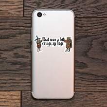 1PC That Was A Bit Cringe My Liege Waterproof Sticker, Medieval Meme Laptop Decal, Renaissance Humorous Water Bottle Vinyl, Sarcastic Funny Gift For Friends, Office Desk Aesthetic Decor & Pop Culture Expression - Multicolor - View 6