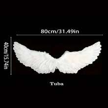 Accesorios de disfraz de alas de ángel, diseño sexy sin espalda, adecuado para actuaciones en el escenario de festivales y disfraces de fiesta, Halloween