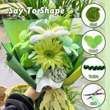 Bộ dụng cụ làm ống hút màu xanh lá cây - 250/500 chiếc, Thân bông nhung dày dùng cho nghệ thuật và thủ công, Hoàn hảo để làm động vật, hoa và đồ trang trí lễ hội, Dụng cụ làm ống hút cho hoa, Bộ dụng cụ thủ công, Ý tưởng cho hoạt động dự án nghệ thuật. - màu xanh lá - Xem 4