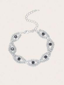 3 件/套水钻项链耳环手链奢华气质时尚水滴形吊坠首饰套装适合女性日常穿着、婚礼、派对等。 - 黑色 - 查看 10