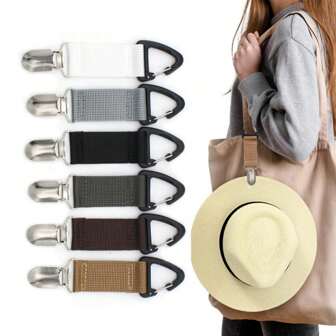 Outdoor Travel Hat Clip, Multi-Functional Luggage Backpack Clip, Portable Bag Hat Anti-Lost Clip, Hanging Hook