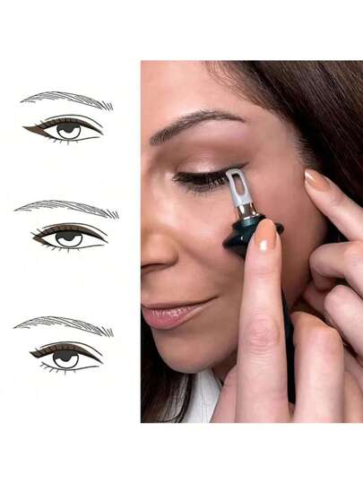 1 Stück Silikon Eyeliner Pinsel - Super praktisches rutschfestes Auftragswerkzeug, haltbarer Make-up Pinsel, geeignet für Anfänger, sanfte Handhabung, ergonomisches Design, mit Aufbewahrungsbox, Make-up Essentials, glatte Oberfläche, Nylonborsten - wiederverwendbarer Silikon Eyeliner Pinsel - einfach zu verwenden, gleitfähig, weich & flexibles Design - perfekte präzise Augen-Make-up Anwendung