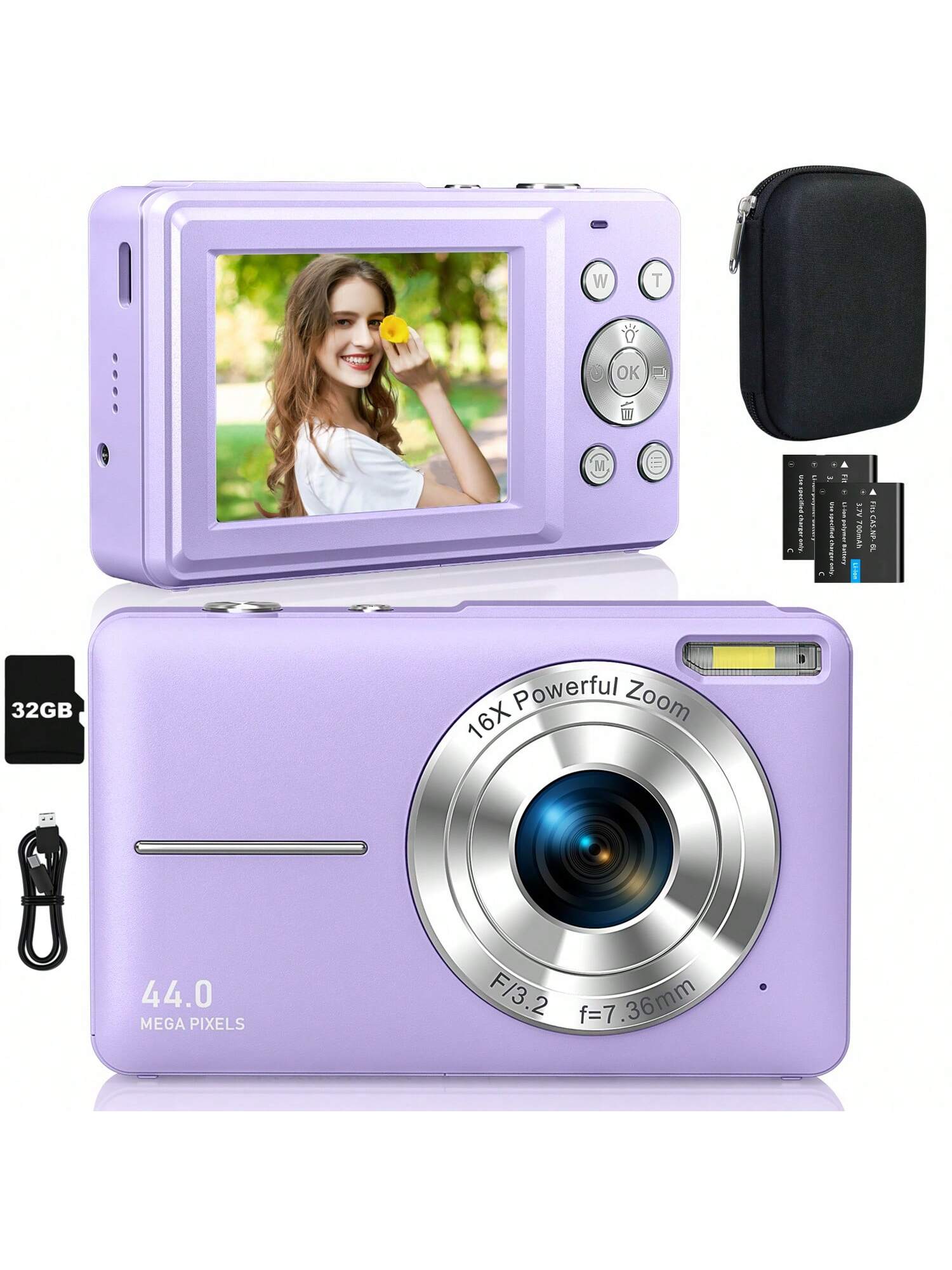 مجموعة كاميرا رقمية CAMKORY + حقيبة الكاميرا، كامي...