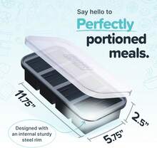 1 Cup Silicone Freezer Molds - Perfect For Storing Broth, Rice, Leftovers And More - Silicone Freezer Trays With Lids For Meal Prep - Charcoal - 1-Pack,9830914 - 西瓜粉 - 查看 2