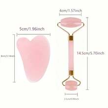 1 Piece Facial Beauty Massage Set, Including Roller, Massage Board, Body Back Scraping Board, Pink And White Options, Beauty, Skin Care Products, Spa, Self-Care, Skin Care Tools, Facial Care, Aesthetic Accessories, Massage Face Massage Tools, Facial Roller, ABS Material - Multicolor - View 8