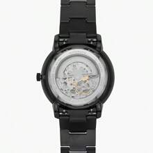 Fossil Neutra Fashion Automatic Watch For Men ME3183 Brown Round Dial And Black Stainless Steel Strap Casual Watch Suitable For Daily Business Wear Ideal Birthday Gift For Men Boyfriend Father