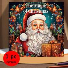 Christmas Magic Themed Coloring Book - 22 Pages, Thick Paper, Single-Sided Print, Stress Relief - Perfect Gift For Family & Friends For Christmas, Halloween & Parties - 1pc - Single Piece - View 6