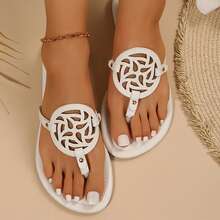 Women's Comfortable Dressy Thong Sandals Flip Flop Sandals Flat Sandals - 白色1 - 查看 6
