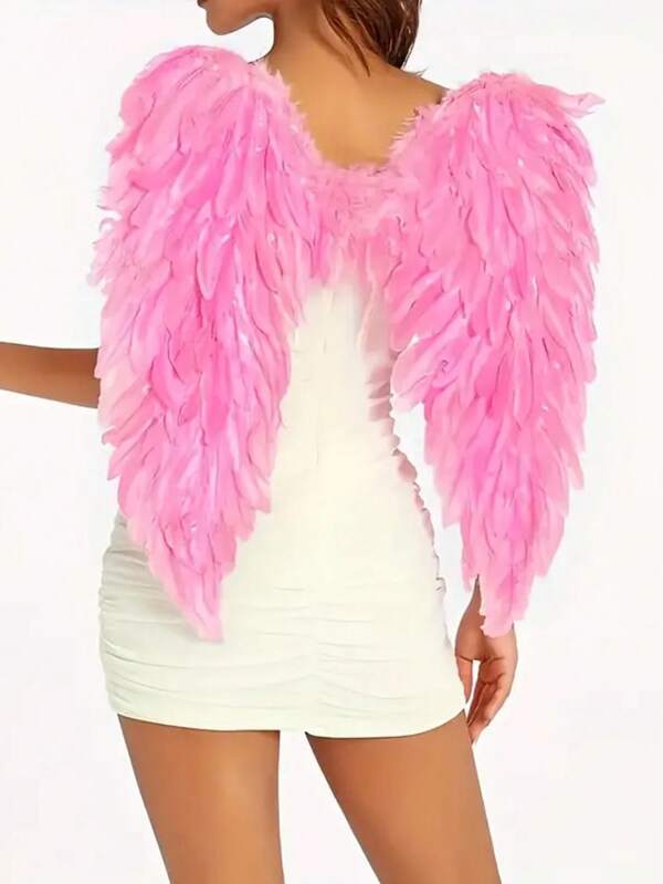 Angel Wings Costume Accessories, Sexy Backless Design, Suitable For Holiday Stage Performances And Party Costumes, Halloween